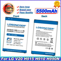 LOSONCOER BL-44E1F 5500mAh Battery For Phone LG V20 H915 H910 H990N US996 F800L F800 H990 VS995 LS997 H990DS H918 Stylus3 M400DY