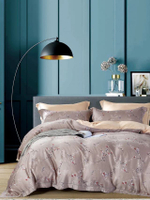 ชุดผ้าปูพร้อมผ้านวมเย็บติด 6 ฟุต 6 ชิ้น รุ่น TENCEL TE22 สีไลแลค คิง