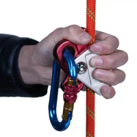 15KN Rock Climbing Tree Caving Rope Grab Hole Carabiner Safety Equipment Gear Outdoor Sports Accessories