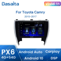 Dasaita Car Radio for Toyota Camry US Version 2015 2016 2017 DSP 10.2 inch HD Carplay 1 Din Android 10 Multimedia Player Stereo
