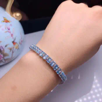 New natural Topaz bracelet, simple and fresh, special benefits, 925 sterling silver is not sensitive and colourless