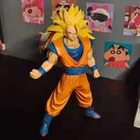 27CM Dragon Ball Z Son Goku SSJ3 Figure Super Saiyan 3 Goku Action Figures PVC Statue Collection Model Toys for Children Gifts