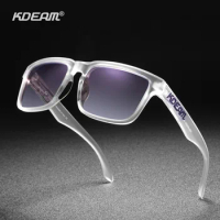 Brand KDEAM New Men Polarized Sunglasses Square Business High Quality Luxury Eyewear Fishing Bike Sport Sun Glasses Women Shades
