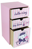 【震撼精品百貨】Hello Kitty 凱蒂貓 HELLO KITTY粉紅直式三抽櫃-睡覺*38726 震撼日式精品百貨