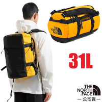【The North Face】BASE CAMP DUFFEL 大容量背提兩用旅行袋31L(XS).雙肩後背包.手提行李袋_52SS-4WP 星耀金