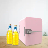 6L Mini Fridge Single Door Beverage Refrigerator for Car Divers Small Place
