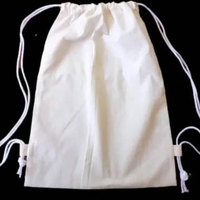 ECIMO Tas Serut Tas kanvas Kain Blacu Drawing Bag Putih Kanvas Blacu