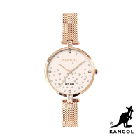 【KANGOL】英國袋鼠│細緻璀璨碎鑽錶 / 手錶 / 腕錶 - KG72232-33Z(玫瑰金)