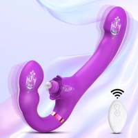 Double Headed Vibrator Couple Lesbian Dildo Vibrator Lesbian Sex Toy Vagina G-Spot Clitoral Massage Stimulator Adult Sex Toy