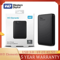 Western Digital WD Elements 5TB Portable External Hard Drive 4TB 2TB 1TB USB 3.0 Portable HDD Hard Disk For Desktop PC Laptop