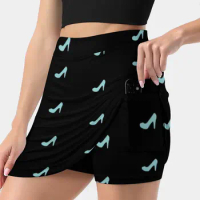 Summer Women'Sshorts Skirt 2 In 1 Fitness Yoga Skirt Tennis Skirts Culcendron Cucendron Maid Rebel Household Message Shoe Text