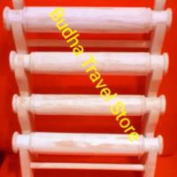 Tempat Display Gelang Bracelet Tingkat 4 Kayu Handmade Bali Putih Antik Kuno