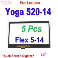 5 Pcs AAA+ Touch 14" For Lenovo Yoga 520-14 Touch Screen Digitizer Panel for Lenovo Flex 5-14 Flex 5