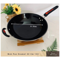 WOK PAN ENAMEL 32cm - 132 {miraclebyshop}
