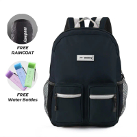 MEDWAY Tas sekolah ransel tas backpack anak cowok dan cewek SD SMP SMA warna full hitam tersedia rai