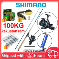 Shimano Rod Fishing Set  Combo Reel Spinning Rod dan Reel Baru dengan Kombinasi BC 1 Set Joran Panci