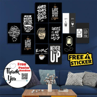 (16PCS) Poster Qoutes Aesthetic Vintage Ukuran A6 aesthetic wall collage wall art wall decor hiasan 