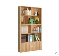 書櫃 書櫃書架組合落地置物架書櫥簡約現代經濟型省空間簡易帶門置物架  MKS  瑪麗蘇
