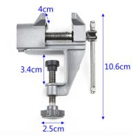 Mini Table Bench Vise Work Clamps Swivel Hobby Craft Repair Tools Jewelers DIY Table Bench Vise Aluminum Alloy Tools Parts