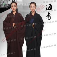 【宜家良品百貨】🔥8折現貨🔥“臺麻海青”佛教法會居士拜佛海青服女男不透明和尚僧衣佛衣海清-SE