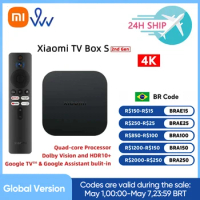 Global Version Xiaomi Mi TV Box S 2nd Gen 4K Ultra-HD Quad-core Processor Dolby Vision HDR10+ Google Assistant Media Player