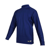 DESCENTE 男高領長袖保暖衣-長袖T恤 刷毛 上衣 迪桑特 STD-658T-ROY 藍丈青