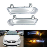 Fit For VW Jetta 2005-2010 2009 2008 2007 2006 Car Side LED Left Right Side Rear View Mirror Turn Signal Light Amber Lamp