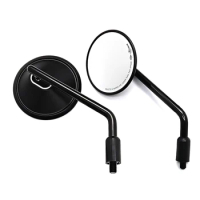 8 10mm Universal Motorcycle Mirrors Round Black Motorcycle Rear View Mirror Side Mirrors For Xmax 300 cf moto Xsr900 KTM Duke390
