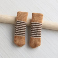 全城熱賣 - 針織門把手保護套冬季單元門入戶門窗戶拉手套防磕碰臥室門把鎖墊淺色條紋8個裝