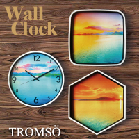 【TROMSO】北歐新時代框畫靜音時鐘-加州海洋(框畫時鐘)