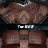 New Side Storage Bag With Customized Leather Car Floor Mat For BMW Z4 Z4(E89) M1 M2 M3 E30E90 E93 (4door) E92 F80 Auto Parts