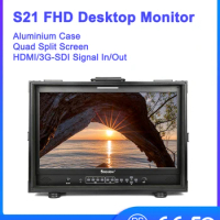 21.5 Inch Desview 4-channel HDMI 3G-SDI portable 4K desktop monitor with Quad split view