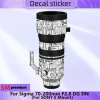 For Sigma 70-200mm F2.8 DG DN for SONY E Mount Lens Sticker Protective Skin Decal Anti-Scratch Protector Coat 70-200/F2.8 DGDN