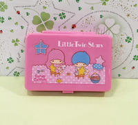 【震撼精品百貨】Little Twin Stars KiKi&amp;LaLa 雙子星小天使~Sanrio 雙子星收納盒附鏡-桃粉#79775