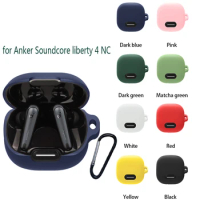For Anker Soundcore liberty 4 NC Case Solid Color Silicone Shockproof Bluetooth Earphone Cover liberty 4nc hearphone box fundas