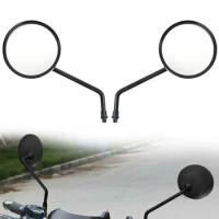 Motorcycle Round Rearview Mirror Reflective Black Convex Side Mirror 10mm Motorbike Scooter side View Mirror Moto accessories