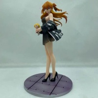 23cm Anime Asuka Langley Soryu Figure EVA Figuine Battle Suspenders Sexy Doll Model Toy Gift PVC Ornament Action