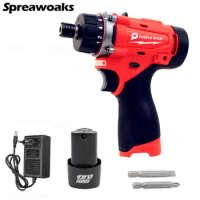 Electric Screwdriver 12V Cordless Drill Screw Driver Power Tools Repairing Kit With Battery &amp; Charger