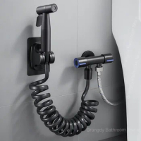 Handheld Bidet Spray Set 304 Stainless Steel Spray Gun, Self Cleaning Bathroom Handheld Shower Head for Toilet Sprayer with Hose