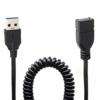 Spiral Coil USB Cable USB 3.0 Male to Female Extension Cord 1.5 m/3.3 Feet