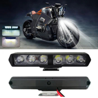 6LED Motorcycle Headlight SpotLights Electric Vehicle Scooters Autocycle Modified Bulbs Flash