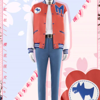 Mysta Rias Cosplay Costume Vtuber Luxiem Sakura Bloom Baseball Suit Coat Shirt Pants Halloween Uniforms Custom Made