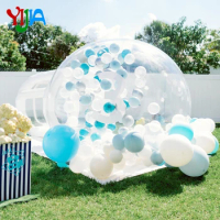 8.2Ft/10FT Inflatable Clear Bubble House, Kids Party Balloon Transparent Inflatable Bubble Tent Dome With Blower For Party