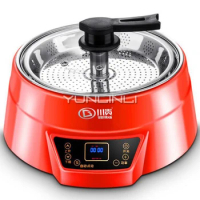 5L Multifunctional Electric Cooker Hot Pot Household Electric Steam Furnace Stainless Steel Electric Cooking Pot