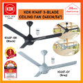 KDK K14XF Kipas Siling 3 Blade Remote Control Hitam/Kelabu [140cm]