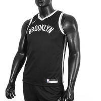 Nike NBA [WZ2B7BZ2W-NYN] 青少年 球衣 籃球背心 背心 V領 籃網 黑灰