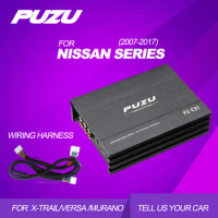 PUZU 31 band EQ built in amplifier 4X150W Car DSP Amplifier for NISSAN X-Taill with wiring harness support bluetooth USB AUX in