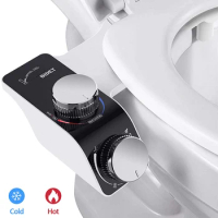Bidet Attachment Self-Cleaning Double Nozzle Toilet Seat Adjustable Water Pressure Bidet Sprayer With Hose Non-Electric EU/US/AU