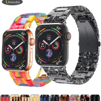 Resin Strap for apple watch band 44 mm 40mm iwatch band 42mm 40mm Accessoreis watchband bracelet apple watch series 5 4 3 42 44