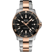 MIDO 美度 Ocean Star 海洋之星80系列兩地時區腕錶-半金-44mm